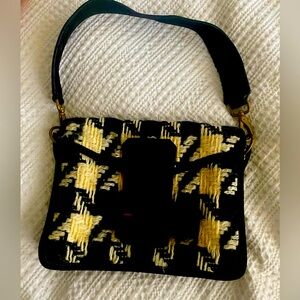 Miu Miu fabric bag with suede shoulder Strap